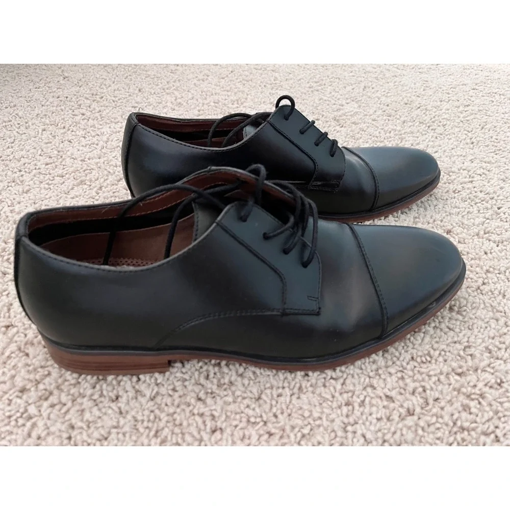Apt 9 Ortholite Impressions Black Oxford Dress Shoes Mens Size 10 M Memory Foam